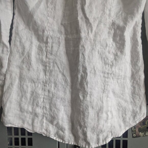 J. Crew | 100% linen white button down shirt - Picture 10 of 10
